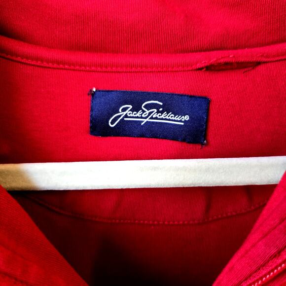 Jack Nicklaus Red 1/4 Zip Pullover Size L Long Sleeve Preppy Classic Capsule - Picture 5 of 6